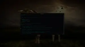 Linux Terminal on Wallpaper