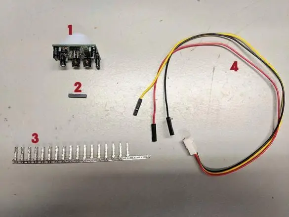 PIR Sensor parts labeled