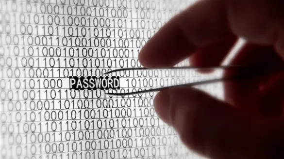 A random password generator with man picking out password text