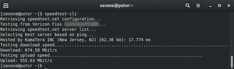 Run An Internet Speed Test From The Linux Command Line Putorius